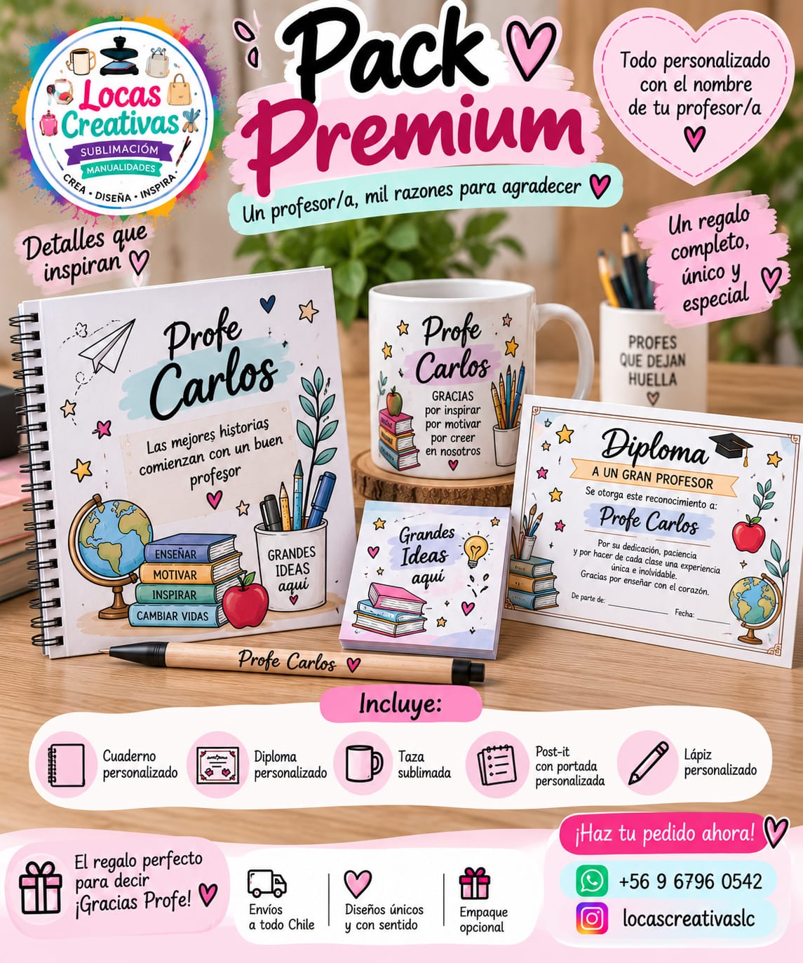 Pack 4 día del profesor